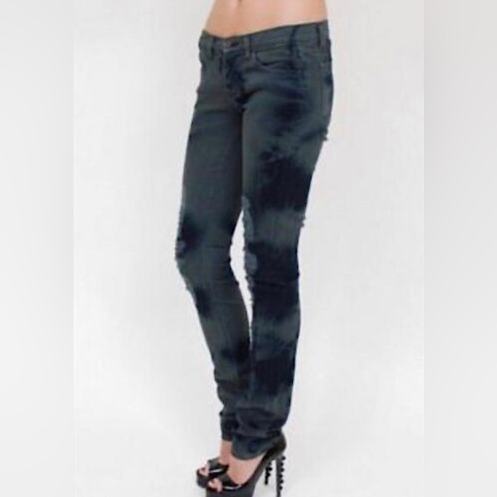 J BRAND Boutique Tie Dye Distressed Ripped Jeans Slash Berlin Jeans Denim 31